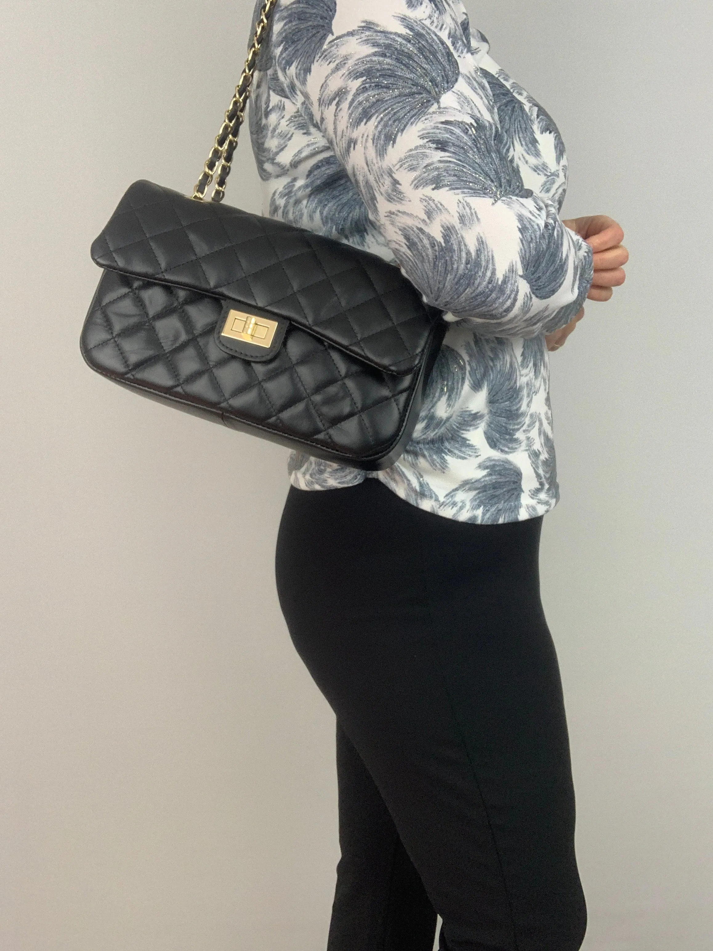 LONDON - Genuine leather shoulder chain strap bag