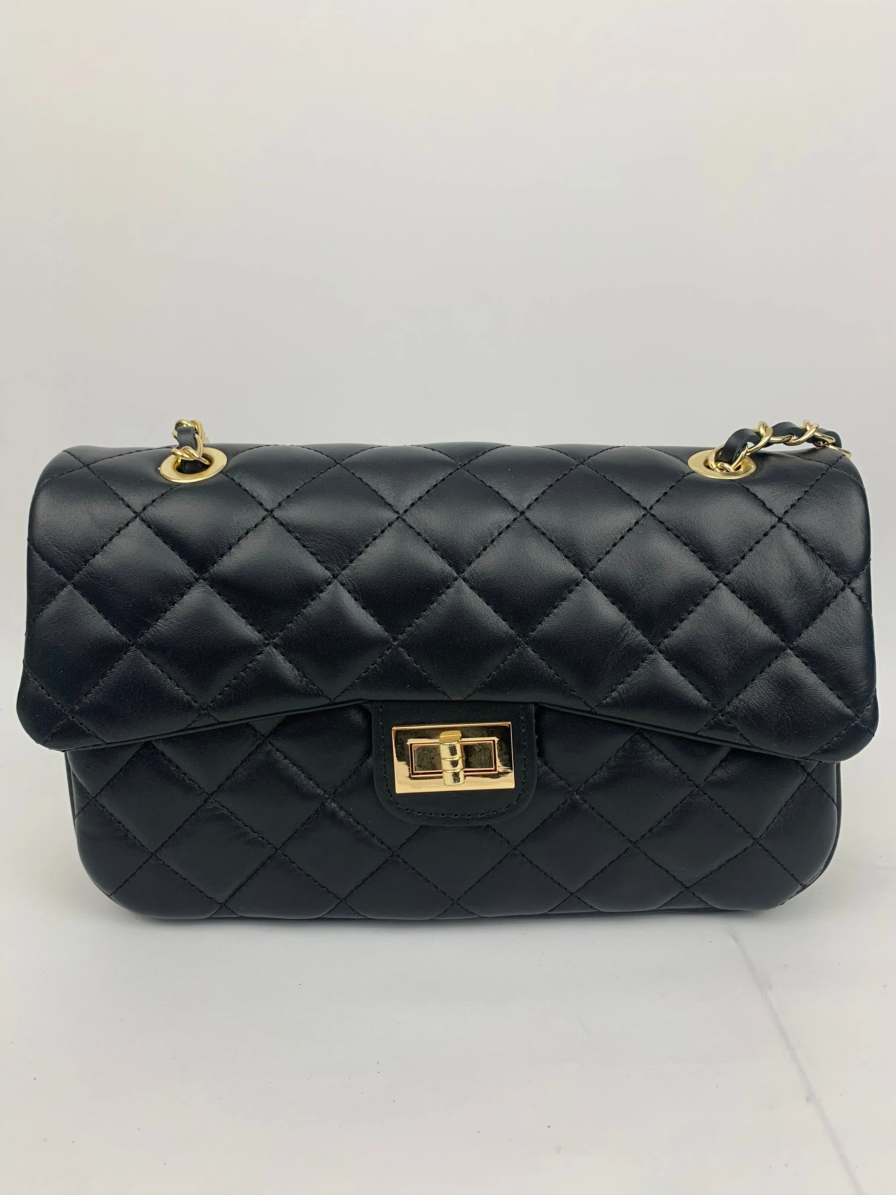 LONDON - Genuine leather shoulder chain strap bag