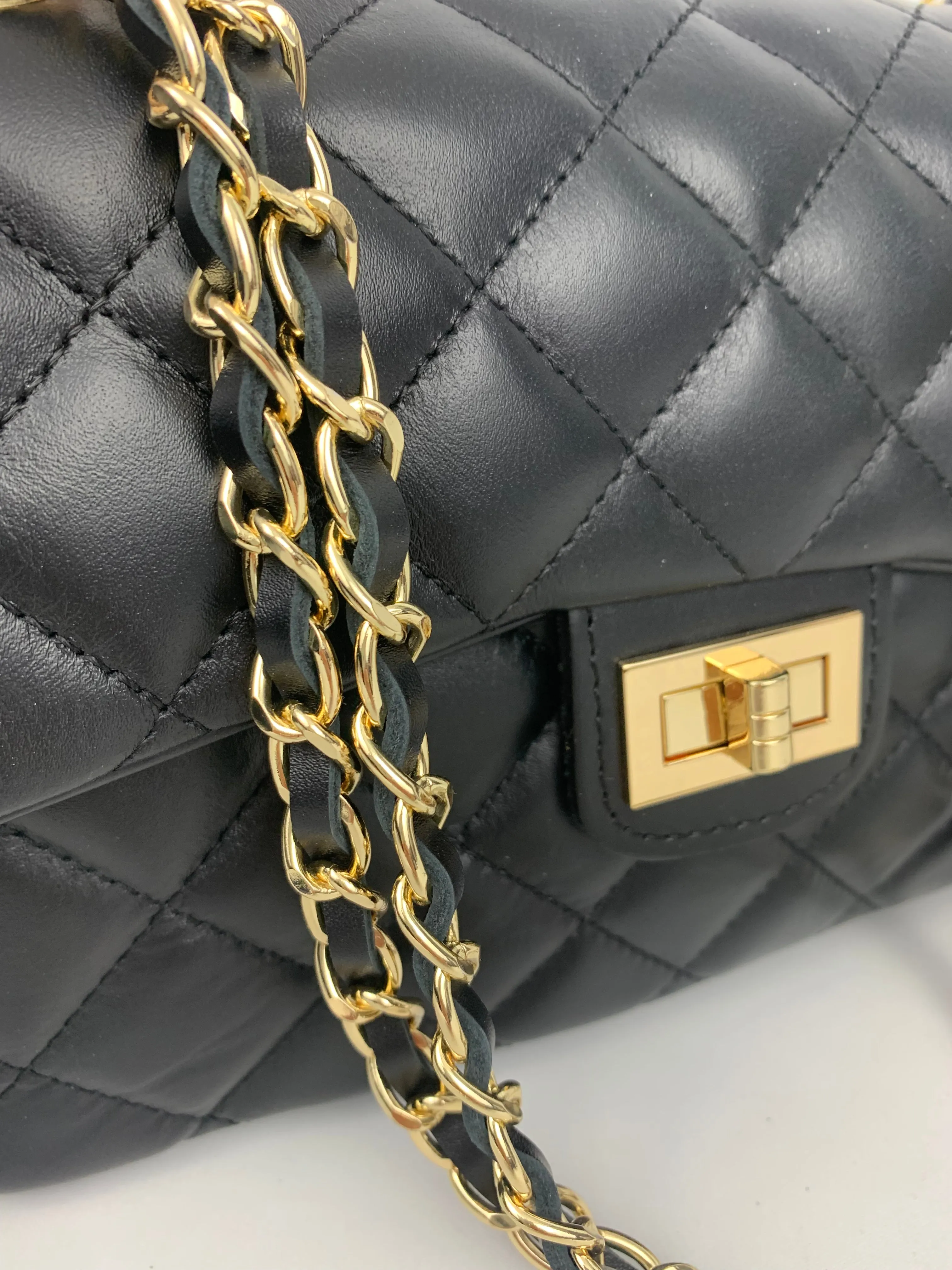 LONDON - Genuine leather shoulder chain strap bag