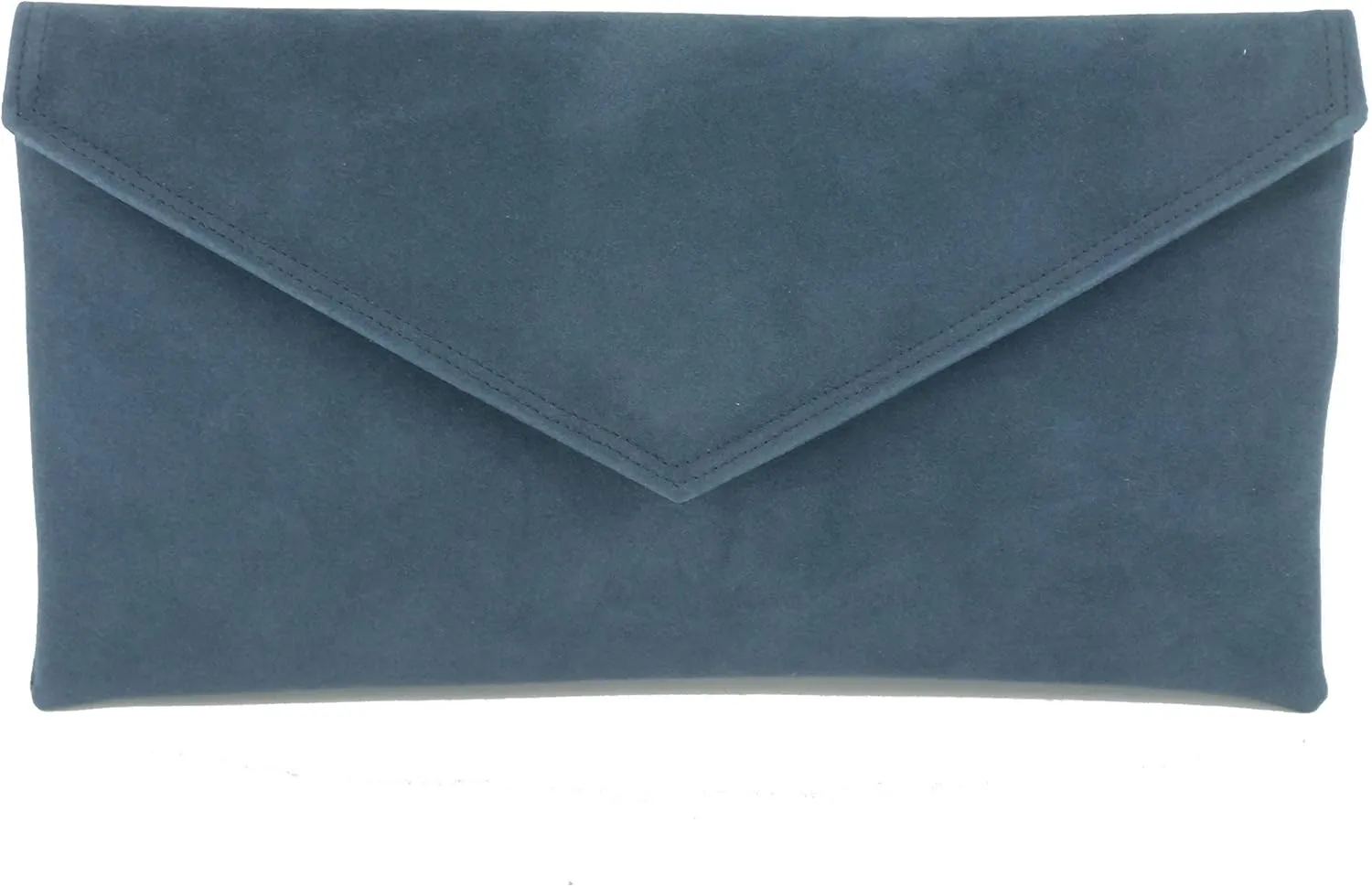 LONI Womens Neat Envelope Faux Suede Clutch Bag/Shoulder Bag