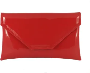 LONI Womens Stylish Large Envelope Patent Clutch Bag/Shoulder Bag Wedding Party Prom Bag