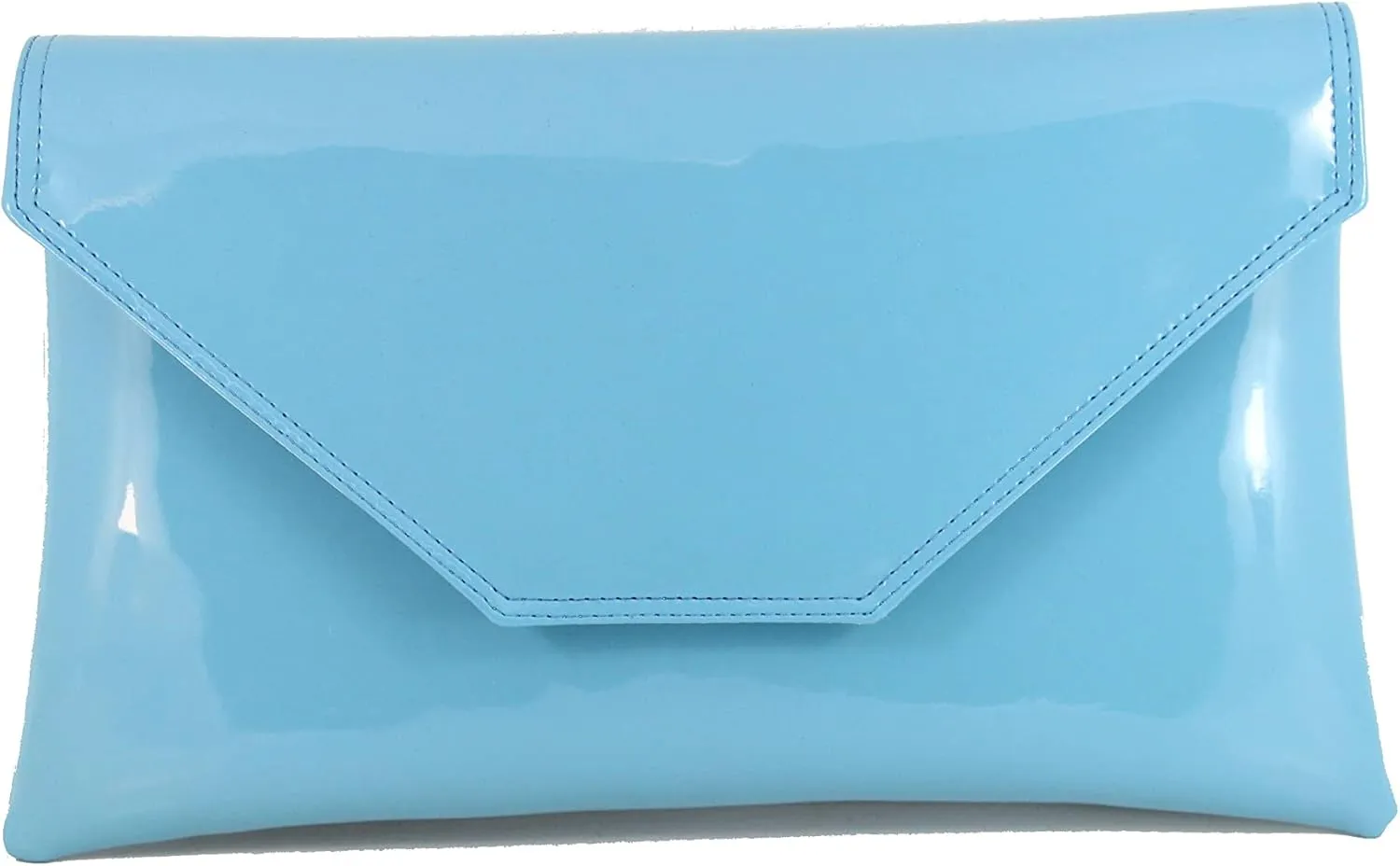 LONI Womens Stylish Large Envelope Patent Clutch Bag/Shoulder Bag Wedding Party Prom Bag
