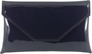 LONI Womens Stylish Large Envelope Patent Clutch Bag/Shoulder Bag Wedding Party Prom Bag