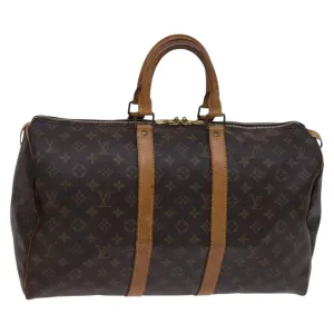 LOUIS VUITTON Monogram Keepall 45 Boston Bag M41428 LV Auth BD992