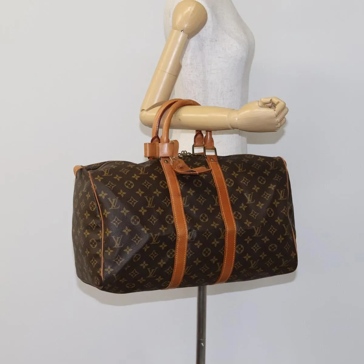 LOUIS VUITTON Monogram Keepall 45 Boston Bag M41428 LV Auth EC144