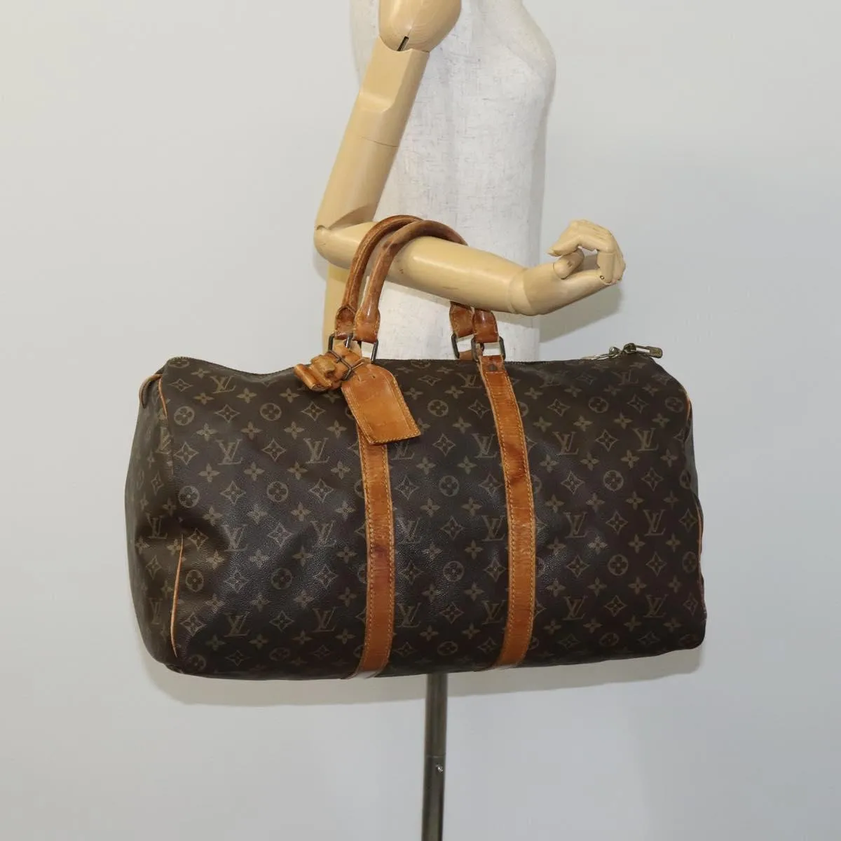 LOUIS VUITTON Monogram Keepall 50 Boston Bag M41426 LV Auth EC556