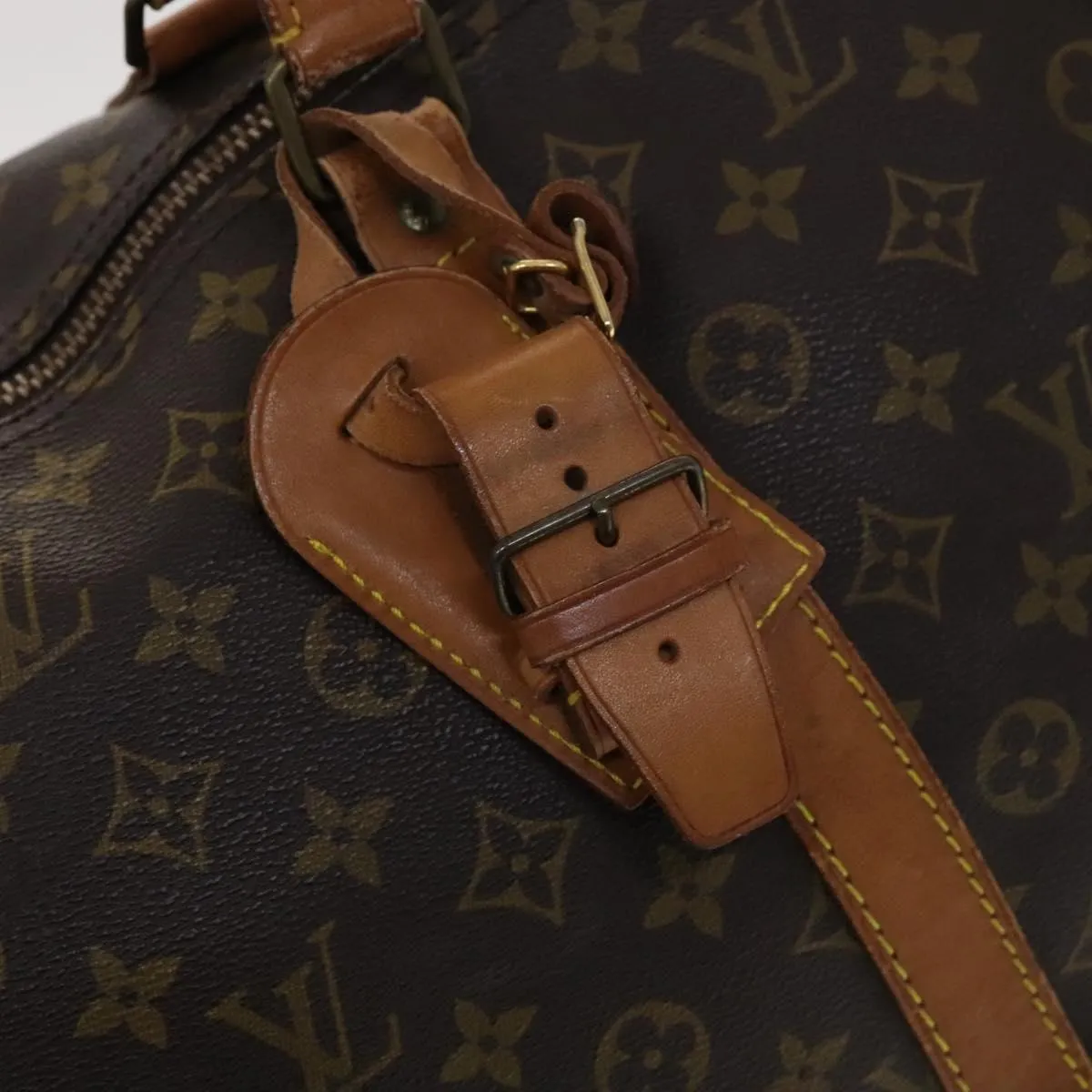 LOUIS VUITTON Monogram Keepall 55 Boston Bag M41424 LV Auth 113019