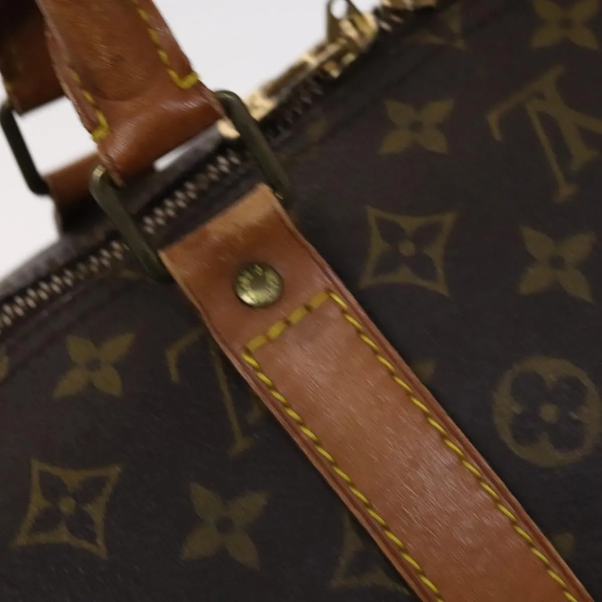 LOUIS VUITTON Monogram Keepall 55 Boston Bag M41424 LV Auth 113019
