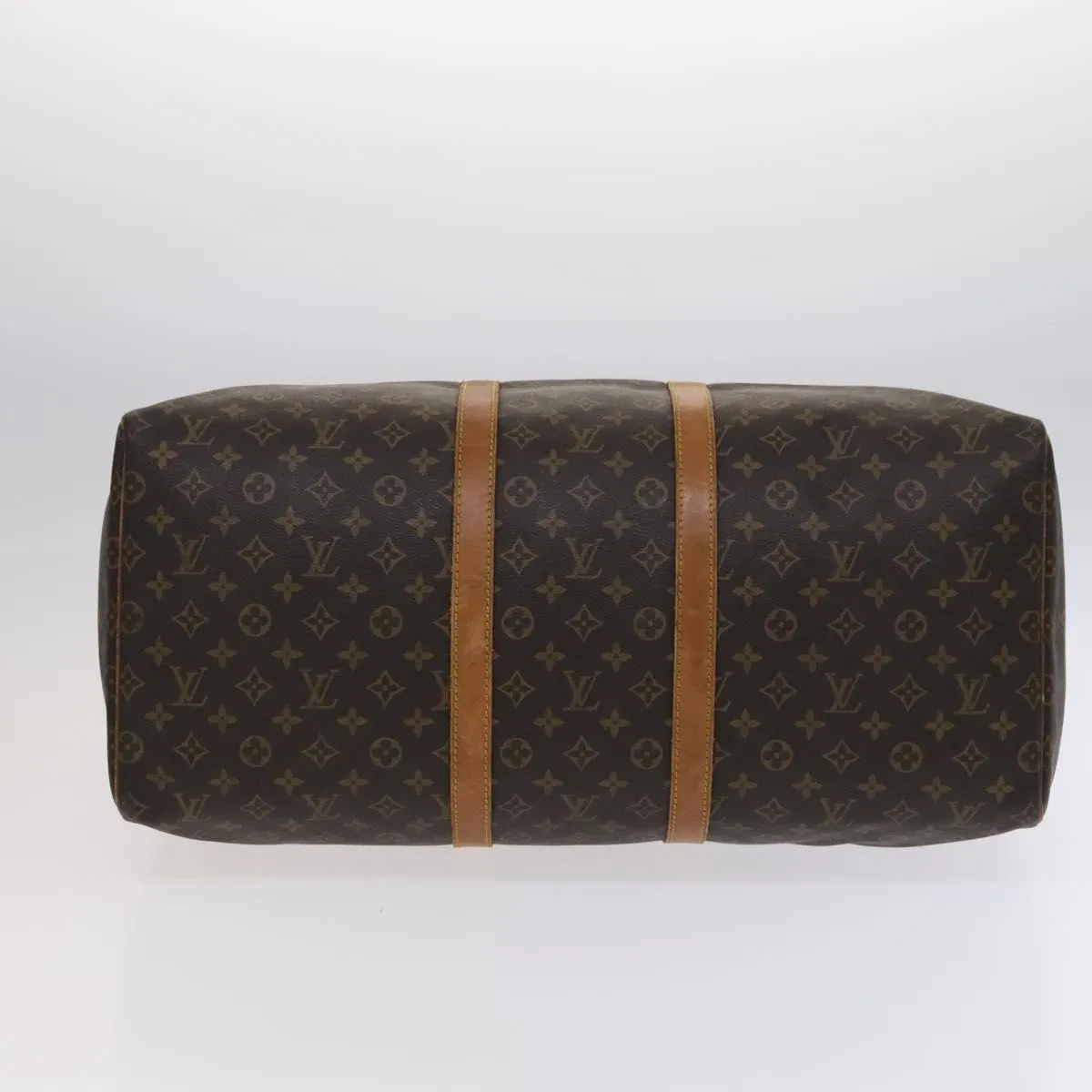 LOUIS VUITTON Monogram Keepall 55 Boston Bag M41424 LV Auth 113019
