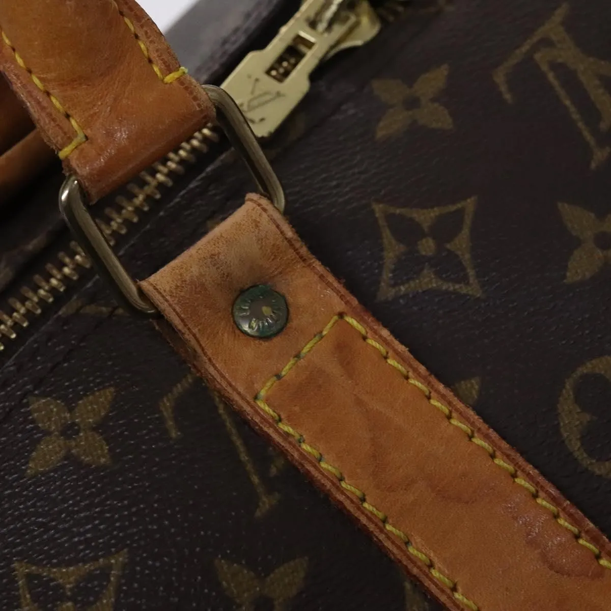 LOUIS VUITTON Monogram Keepall 55 Boston Bag M41424 LV Auth MY084