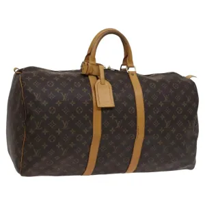 LOUIS VUITTON Monogram Keepall 55 Boston Bag M41424 LV Auth yk17447