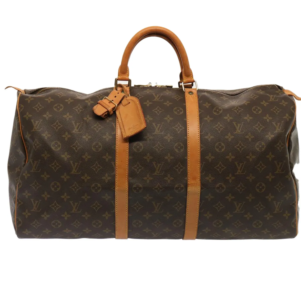 LOUIS VUITTON Monogram Keepall 55 Boston Bag M41424 LV yk12021