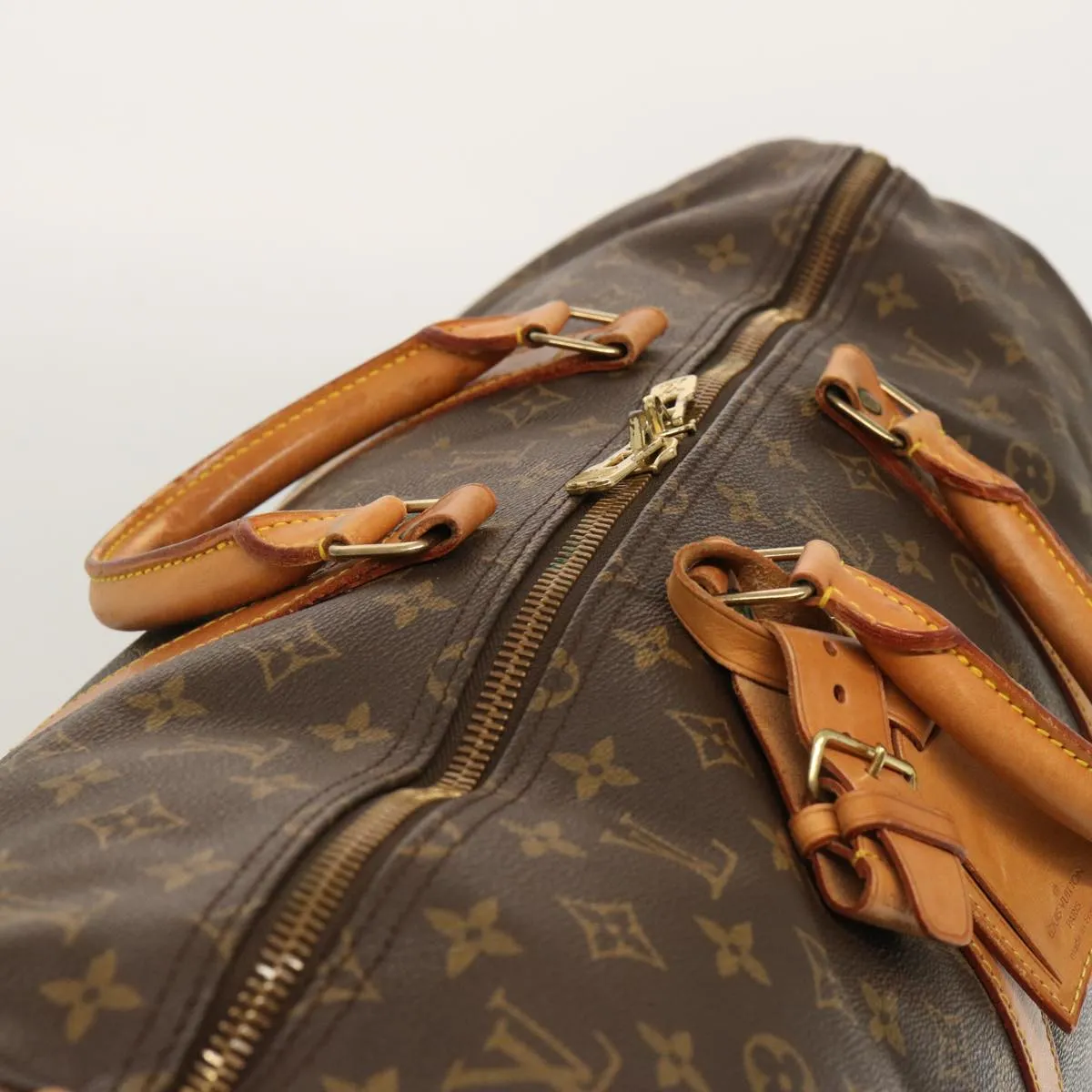 LOUIS VUITTON Monogram Keepall 55 Boston Bag M41424 LV yk12021