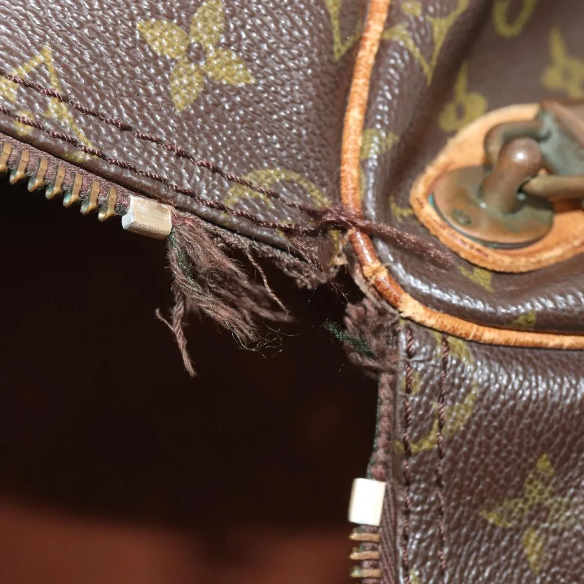 LOUIS VUITTON Monogram Keepall 55 Boston Bag Vintage M41424 LV hk1527