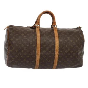 LOUIS VUITTON Monogram Keepall 55 Boston Bag Vintage M41424 LV hk1527