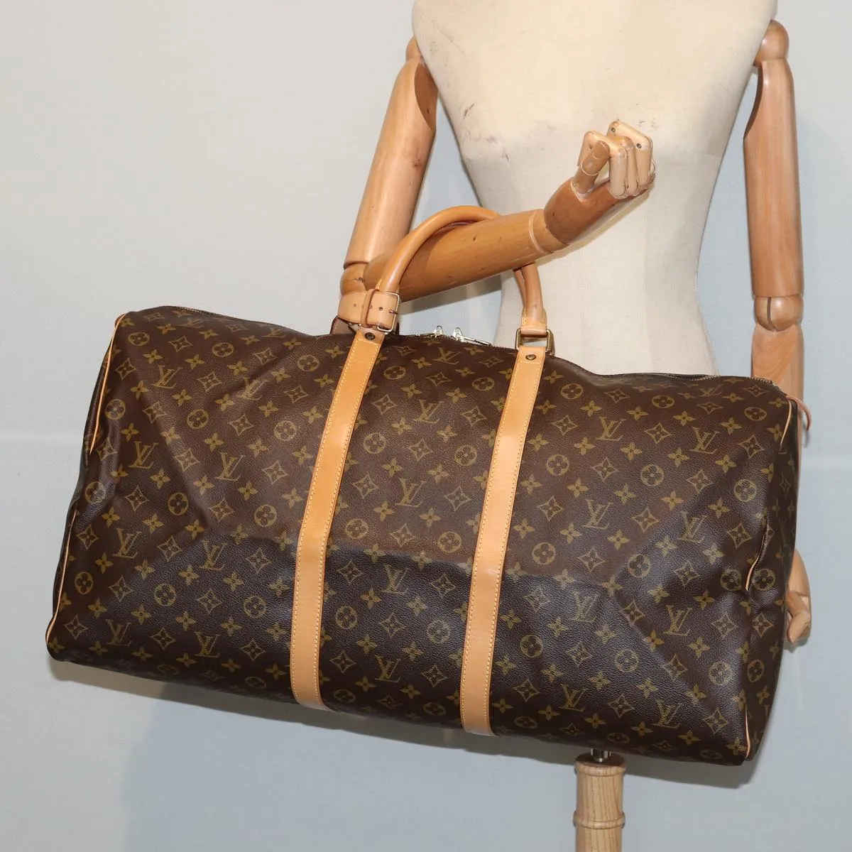 LOUIS VUITTON Monogram Keepall 60 Boston Bag M41422 LV 84337