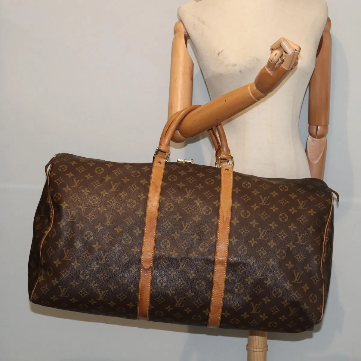 LOUIS VUITTON Monogram Keepall 60 Boston Bag M41422 LV ki4677