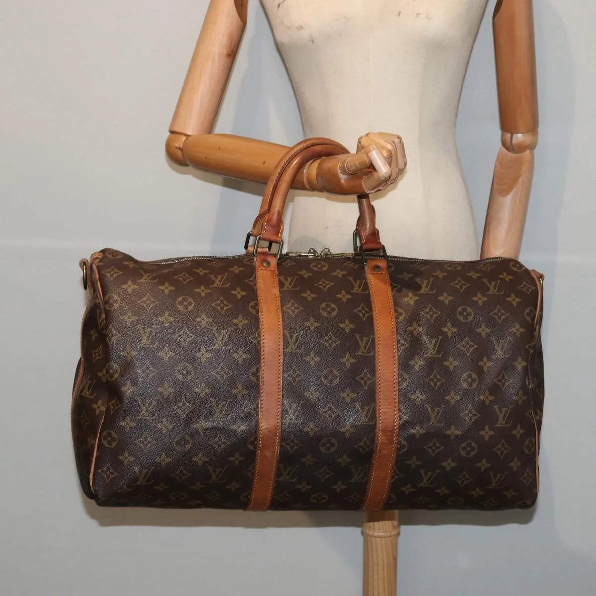LOUIS VUITTON Monogram Keepall Bandouliere 50 Boston Bag M41416 LV 83479