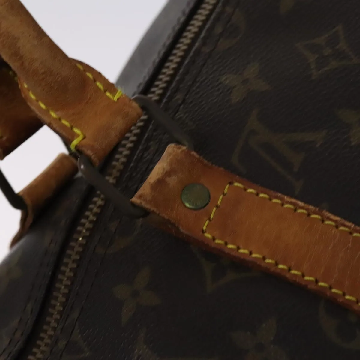 LOUIS VUITTON Monogram Keepall Bandouliere 50 Boston Bag M41416 LV Auth am7981