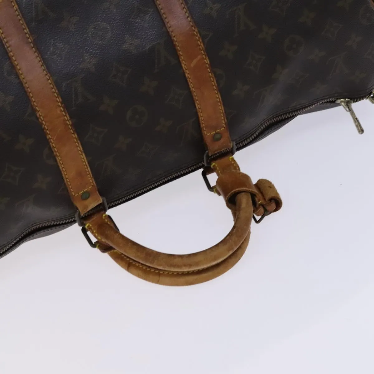LOUIS VUITTON Monogram Keepall Bandouliere 50 Boston Bag M41416 LV Auth am7981