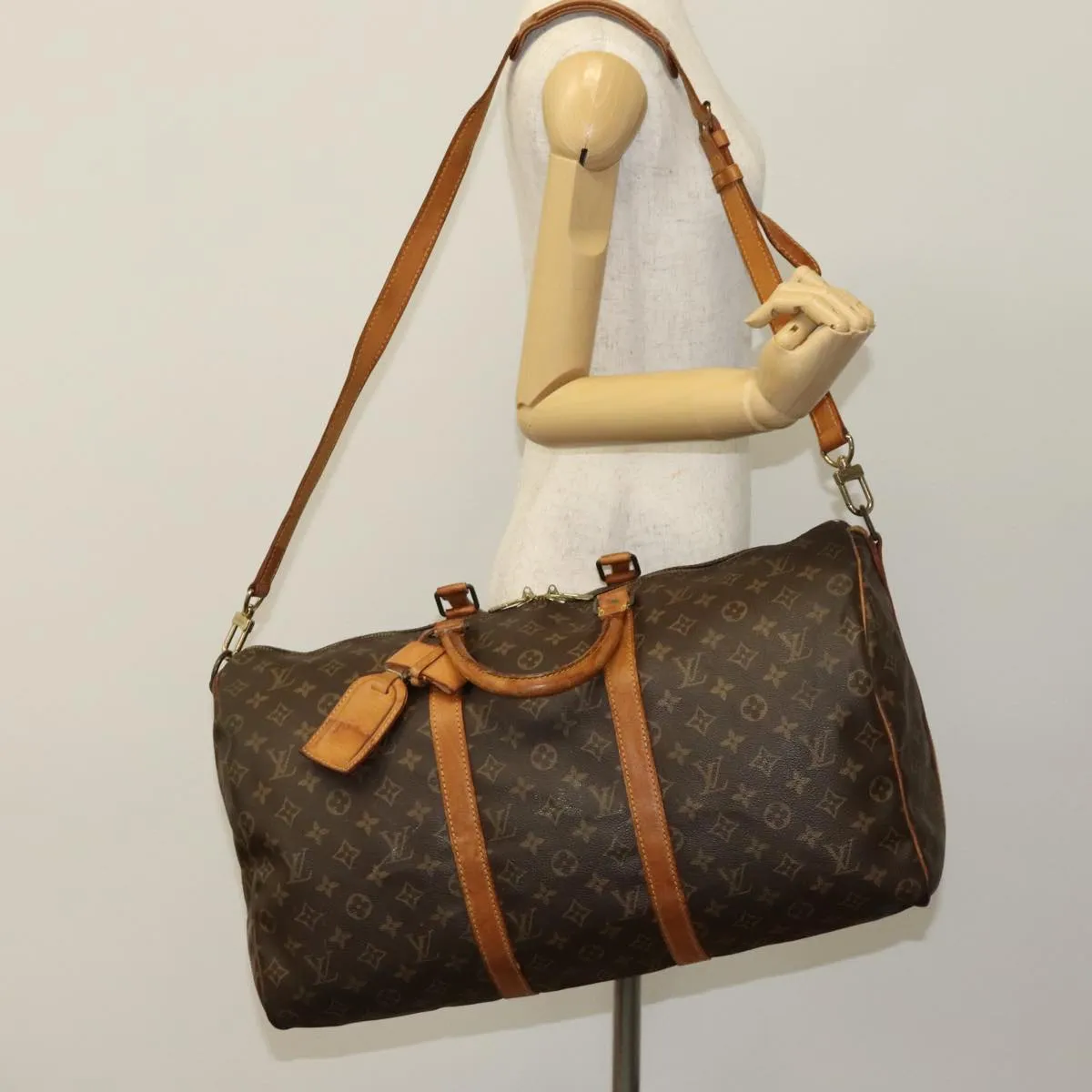 LOUIS VUITTON Monogram Keepall Bandouliere 50 Boston Bag M41416 LV bs21676