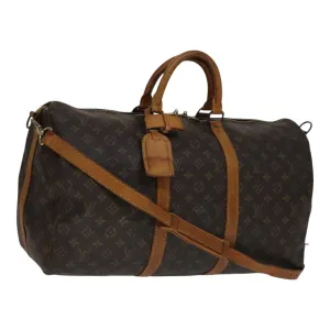 LOUIS VUITTON Monogram Keepall Bandouliere 50 Boston Bag M41416 LV bs21676