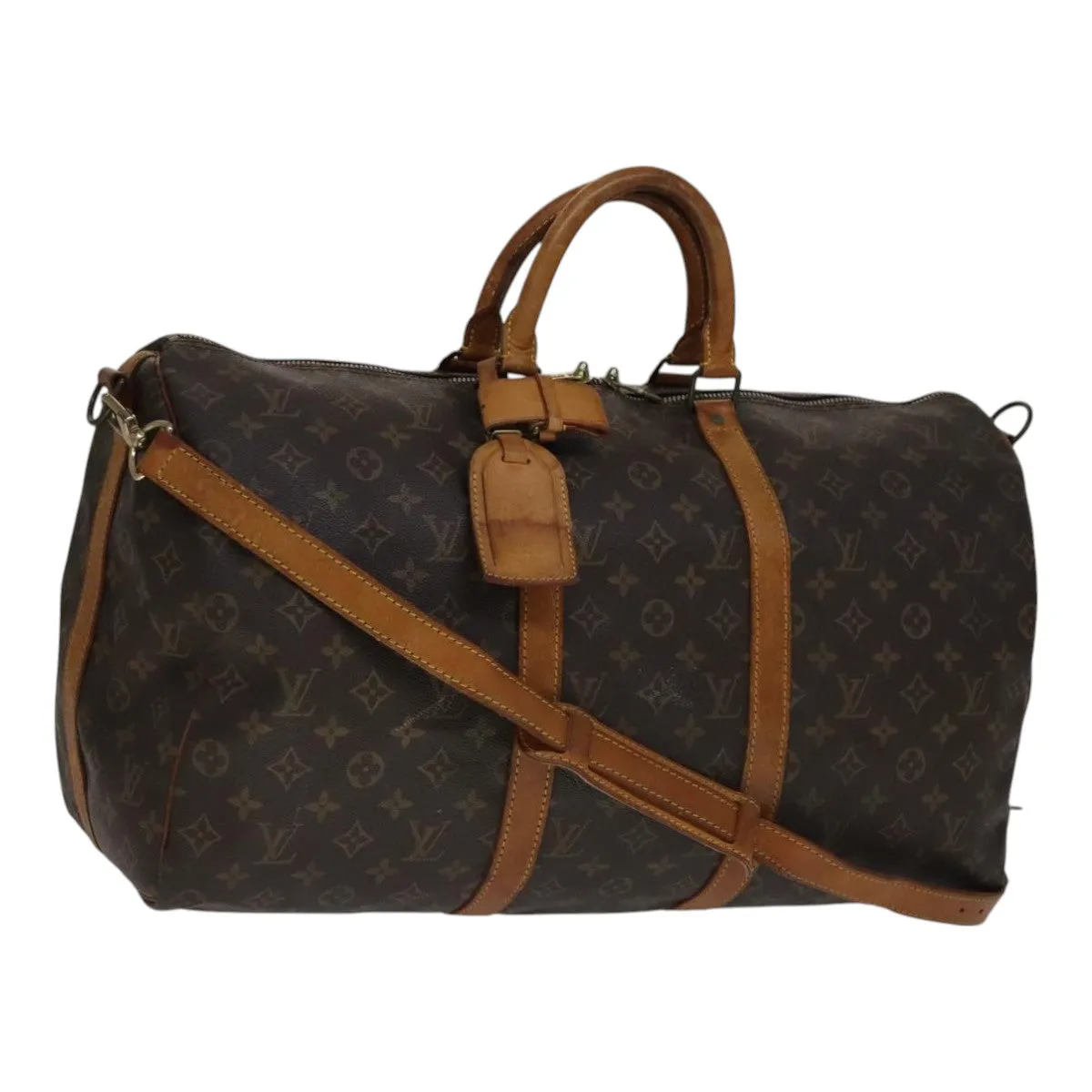 LOUIS VUITTON Monogram Keepall Bandouliere 50 Boston Bag M41416 LV bs21676