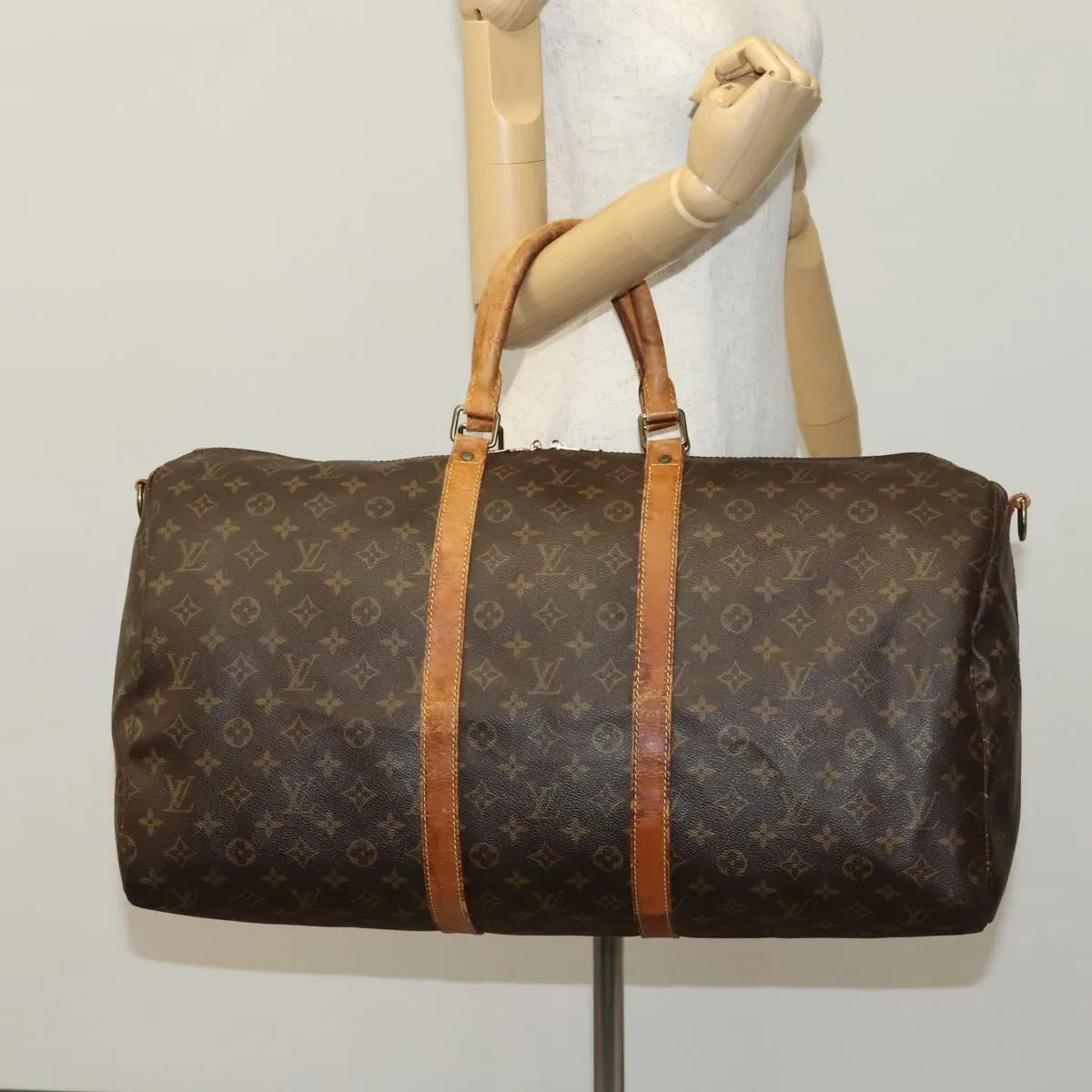 LOUIS VUITTON Monogram Keepall Bandouliere 55 Boston Bag M41414 LV 109253