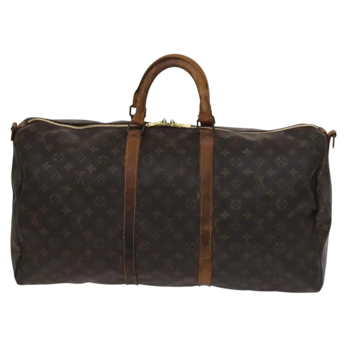 LOUIS VUITTON Monogram Keepall Bandouliere 55 Boston Bag M41414 LV Auth 113023