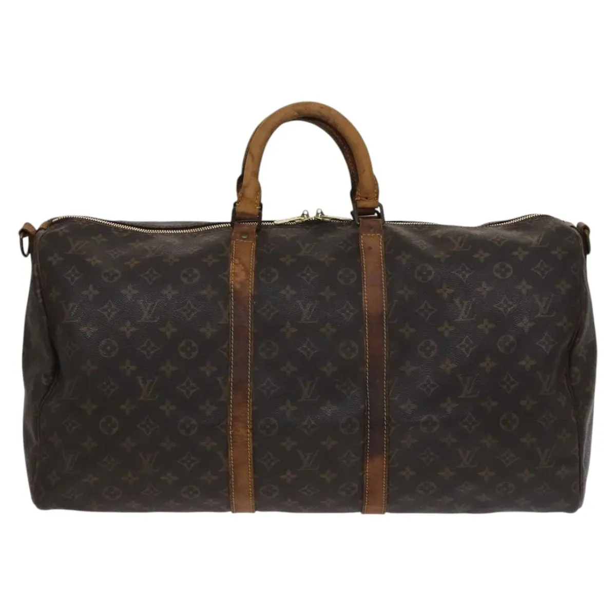 LOUIS VUITTON Monogram Keepall Bandouliere 55 Boston Bag M41414 LV Auth 113023