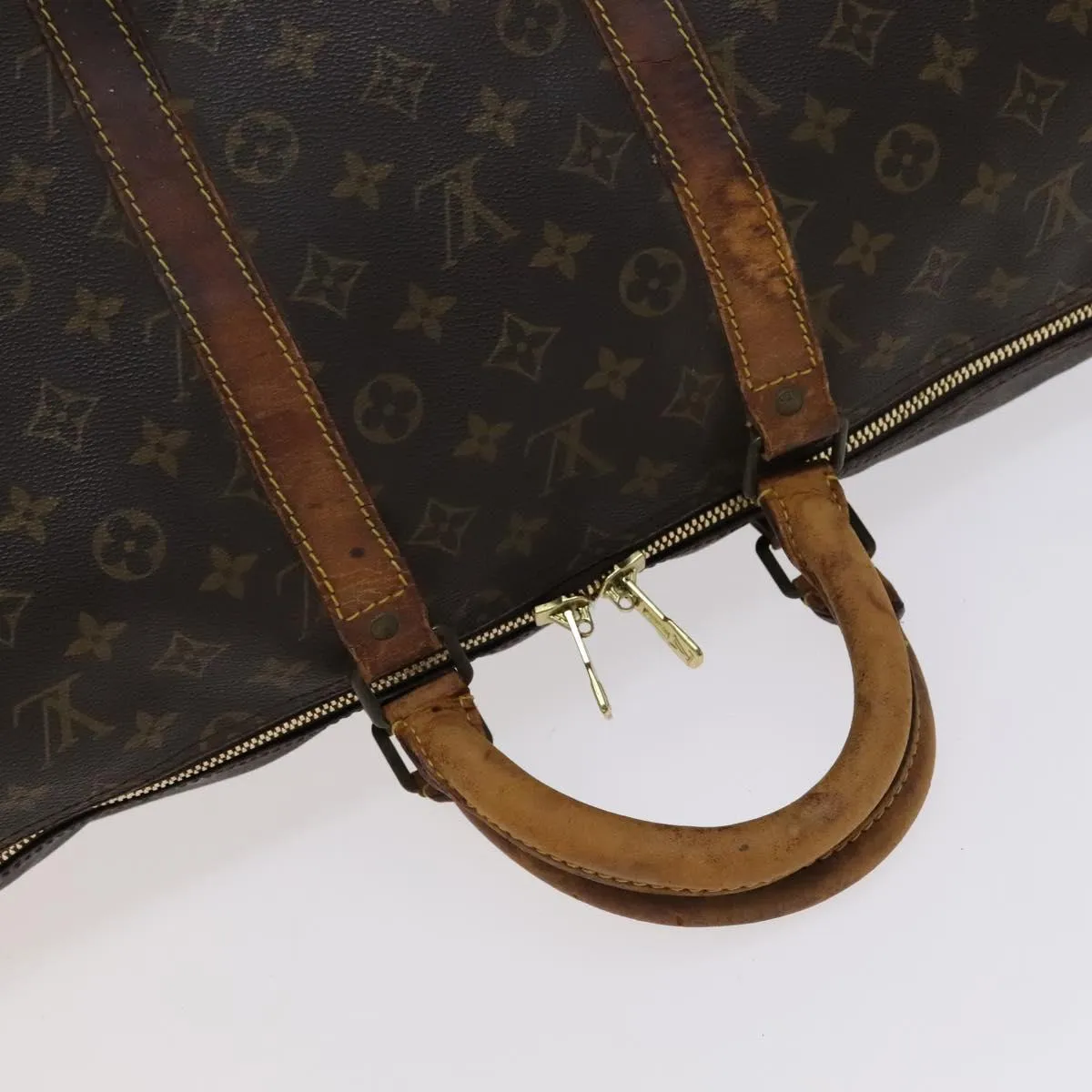 LOUIS VUITTON Monogram Keepall Bandouliere 55 Boston Bag M41414 LV Auth 113023