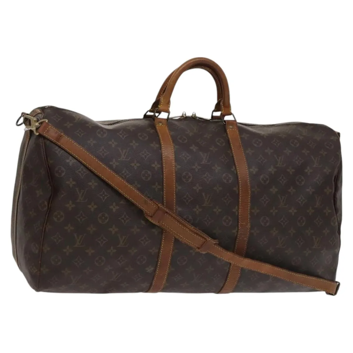 LOUIS VUITTON Monogram Keepall Bandouliere 60 Boston Bag M41412 LV Auth 115806