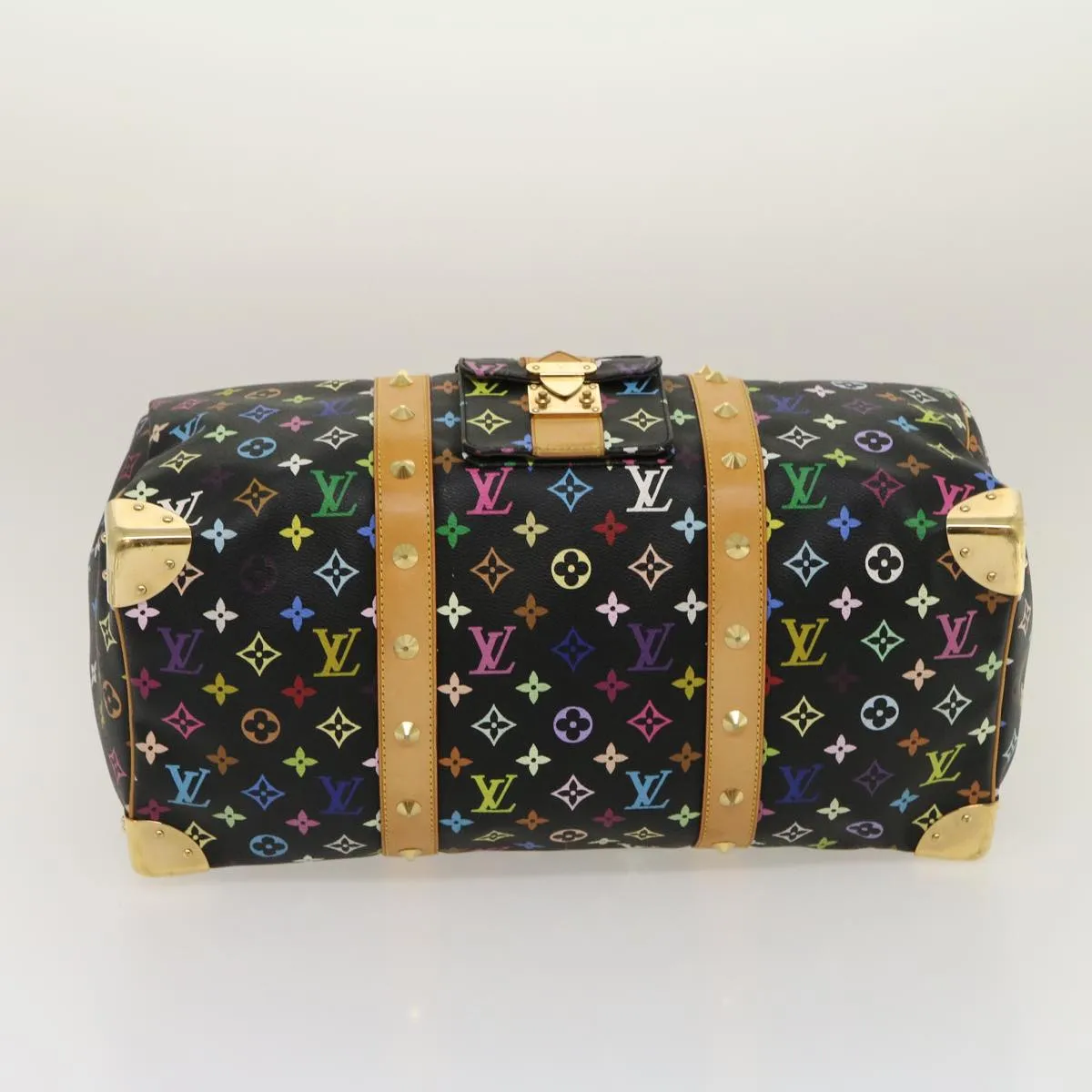 LOUIS VUITTON Monogram Multicolor Keepall 45 Boston Bag Black M92640 29945S