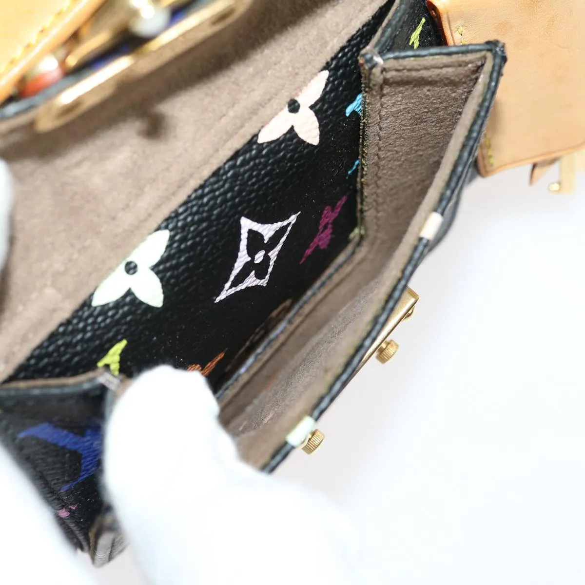 LOUIS VUITTON Monogram Multicolor Keepall 45 Boston Bag Black M92640 29945S