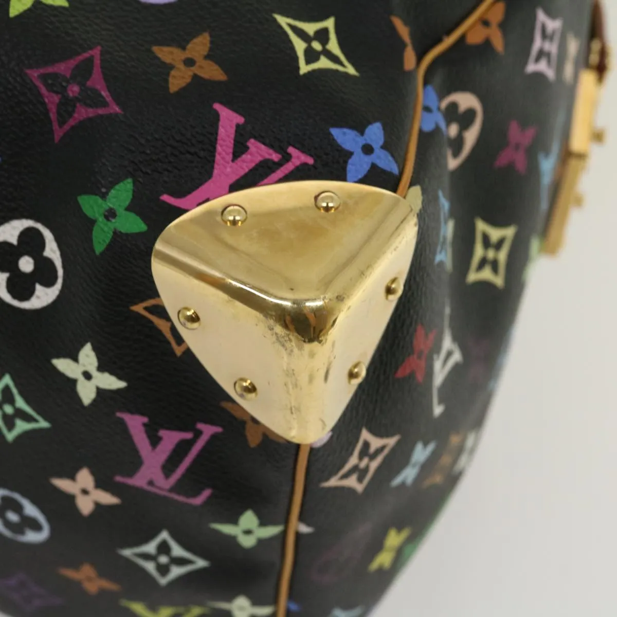 LOUIS VUITTON Monogram Multicolor Keepall 45 Boston Bag Black M92640 29945S