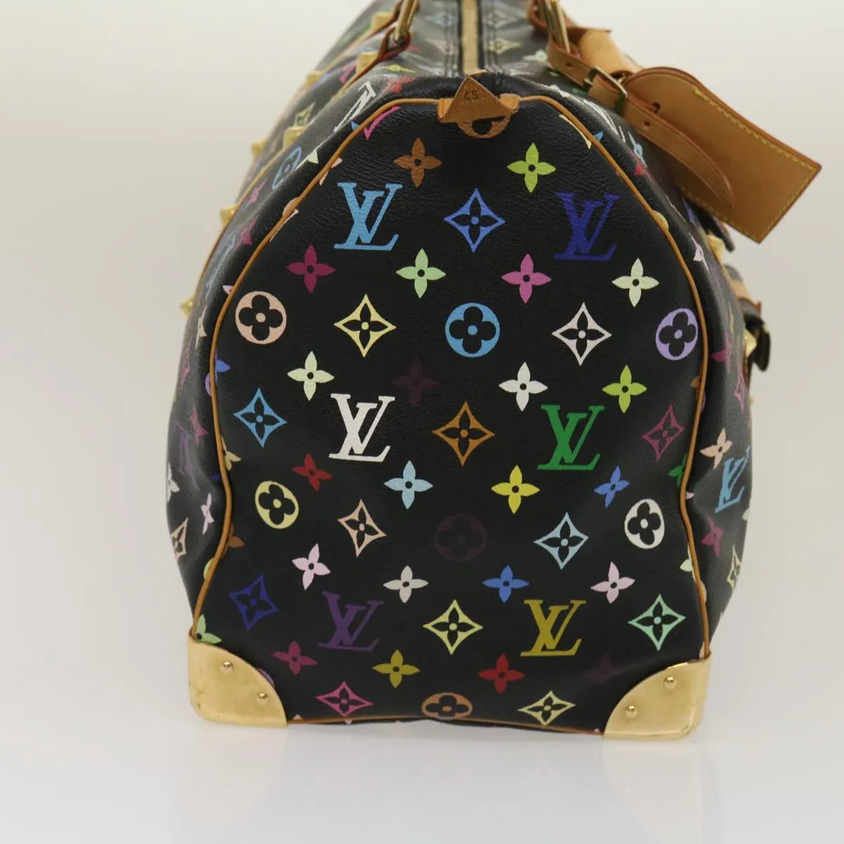LOUIS VUITTON Monogram Multicolor Keepall 45 Boston Bag Black M92640 29945S