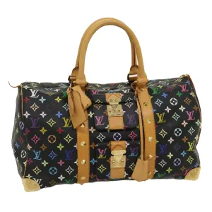 LOUIS VUITTON Monogram Multicolor Keepall 45 Boston Bag Black M92640 29945S