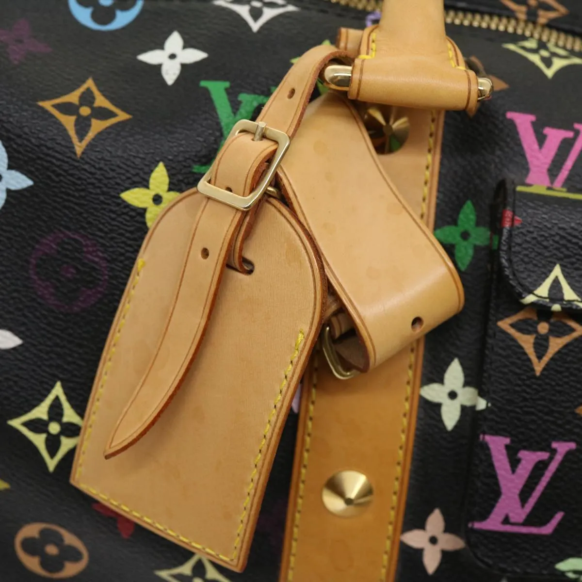 LOUIS VUITTON Monogram Multicolor Keepall 45 Boston Bag Black M92640 29945S