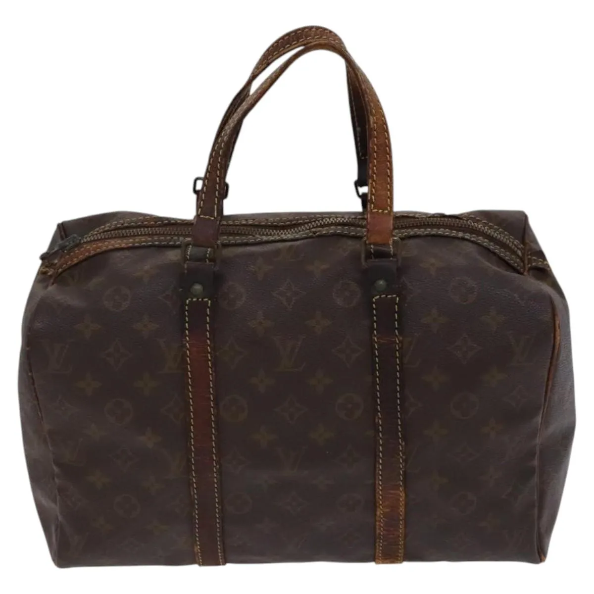 LOUIS VUITTON Monogram Sac spool 35 Boston Bag M41626 LV Auth bs23647