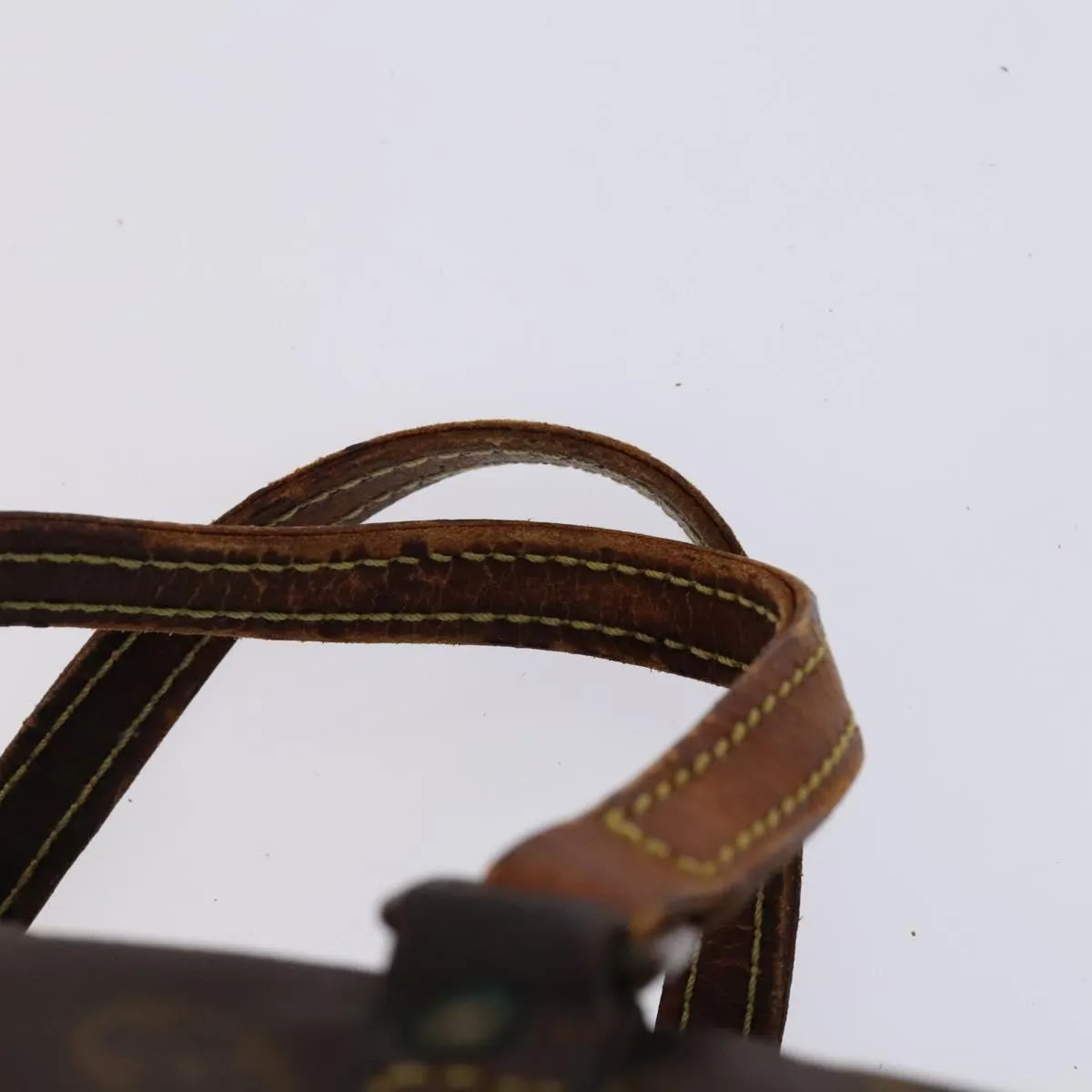 LOUIS VUITTON Monogram Sac spool 35 Boston Bag M41626 LV Auth bs23647