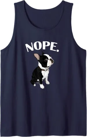 Love NOPE Boston Terrier Dog Lover Tank Top