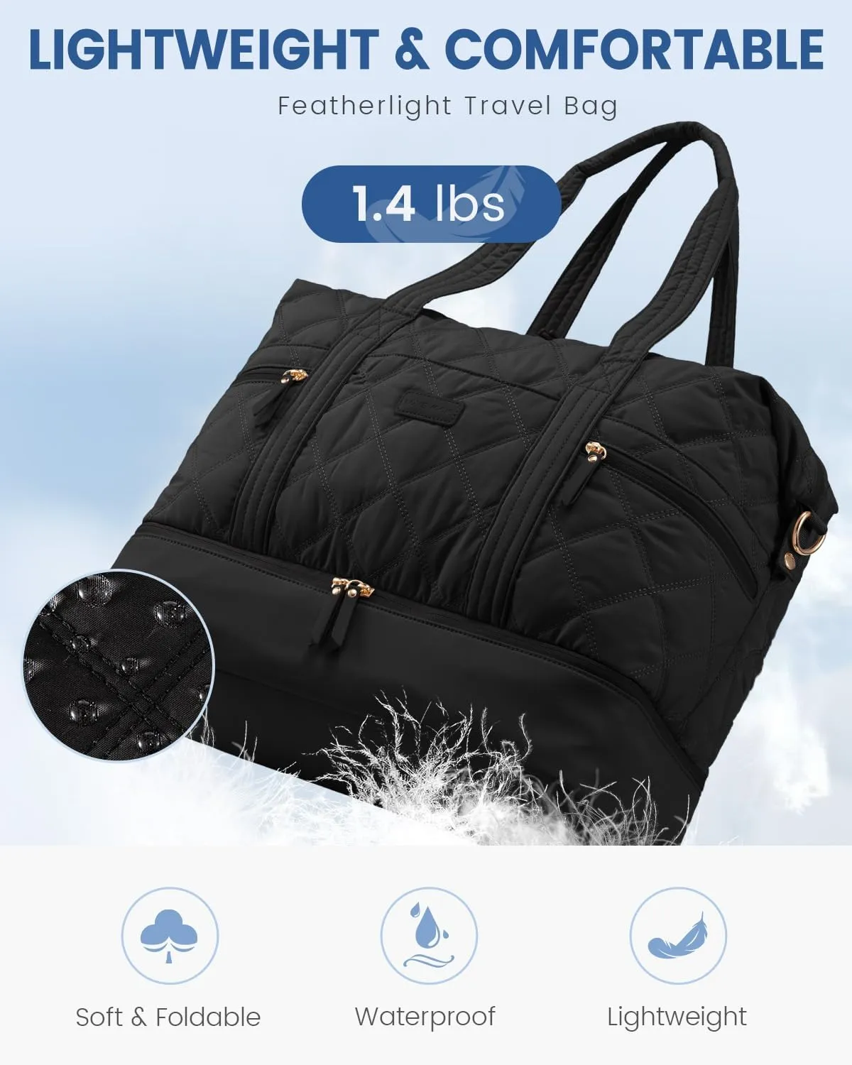 LOVEVOOK Extra Large Travel Duffle Bag, 56L Lightweight Weekender Bags for Women with Shoe Compartment, Personal Item Travel Bag Carry On Overnight Bags for Women, Hospital Bag for Labor and Delivery