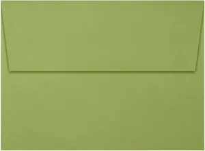 LUXPaper A7 Invitation Envelopes | Peel & Press | 5 1/4" x 7 1/4" | Avocado Green | 70lb. Text | 50 Qty