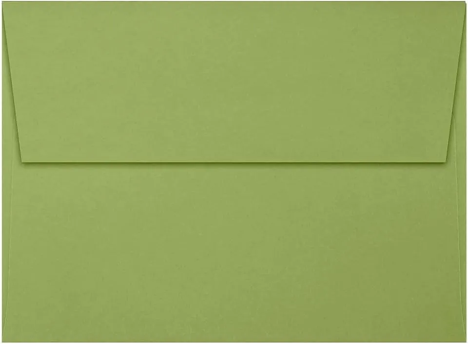 LUXPaper A7 Invitation Envelopes | Peel & Press | 5 1/4" x 7 1/4" | Avocado Green | 70lb. Text | 50 Qty