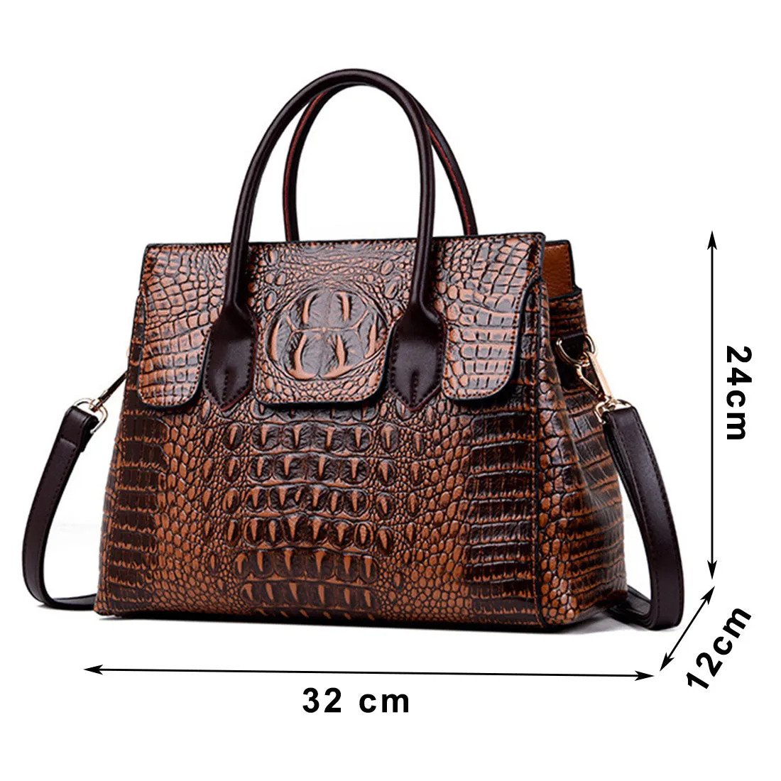 Luxury Handbags Genuine Leather Women Crocodile Bags