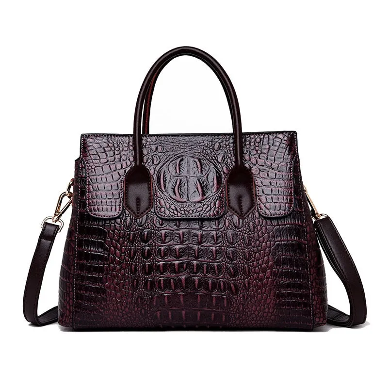 Luxury Handbags Genuine Leather Women Crocodile Bags