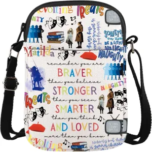 Lywjyb Birdgot Musical Theater Inspired CrossBody Bag Musical Fan Gift Musical Gift
