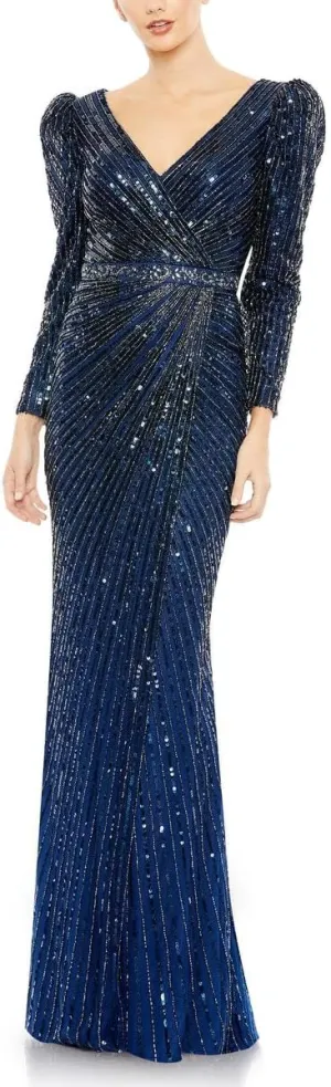 Mac Duggal Womens Embellished Special Occasion Evening Dress
