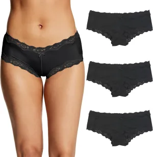 Maidenform Women's Cheeky Hipster Underwear, Lace Hipster Panties, Sexy Underwear for Women, 3-pack