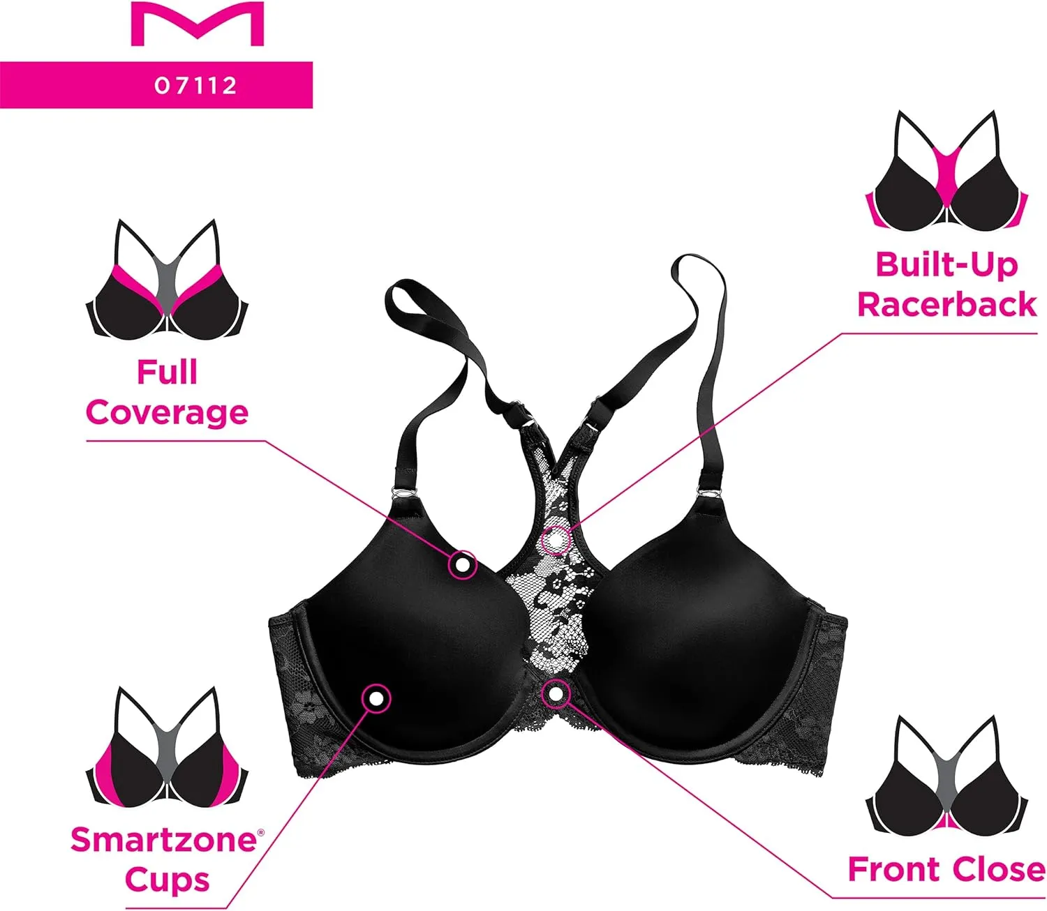 Maidenform Women's One Fab Fit Everyday Full Coverage Racerback Bra